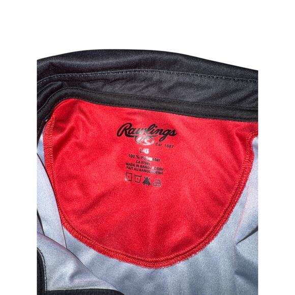 Rawlings red black sport‎ polo shirt sz L - Picture 3 of 3